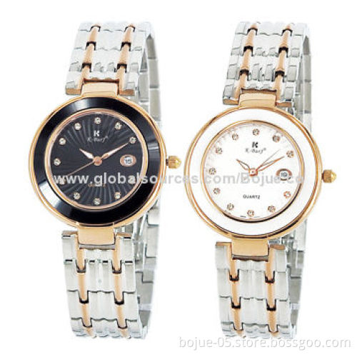 Ceramics and stainless lady's watch
